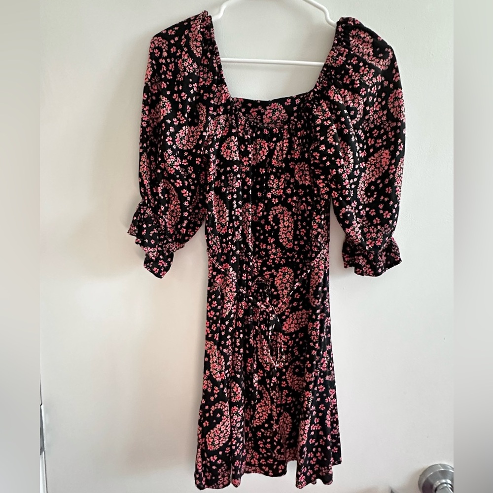 Miss Selfridge paisley Floral Puff Sleeve Dress - Picture 3 of 5